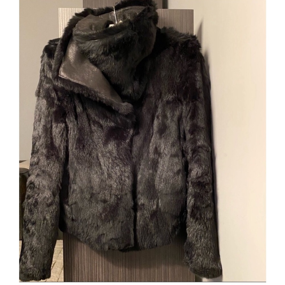 Helmut Lang reversible FULL fur and leather jacket small